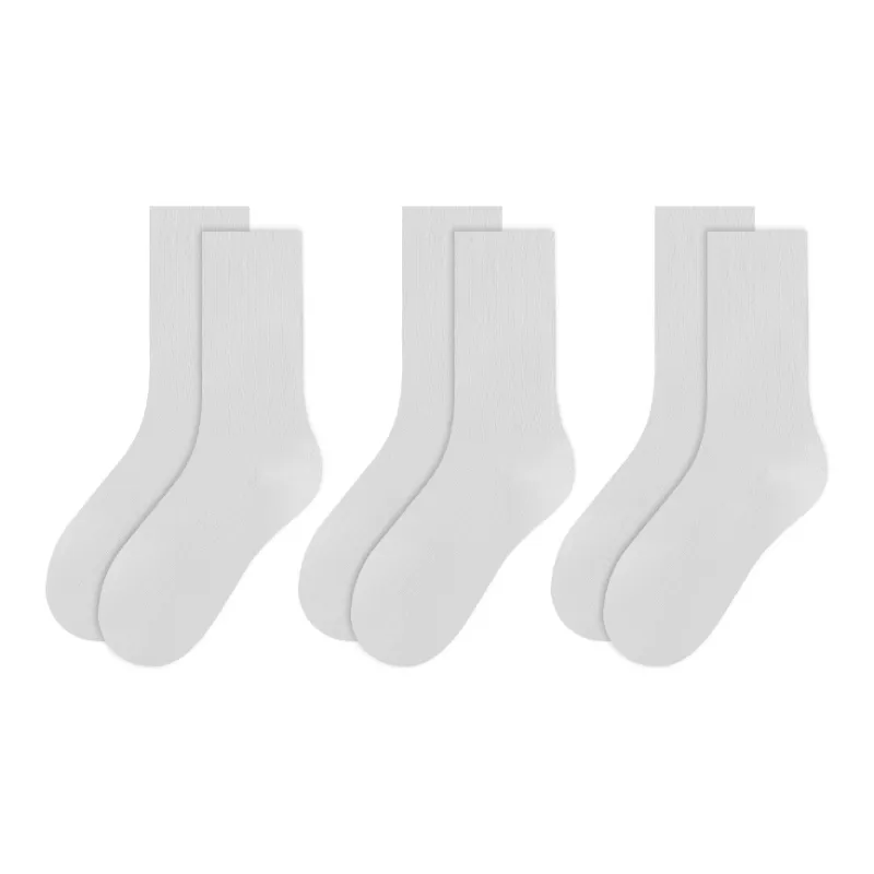 MADALLO Mid Calf Socks Women's 5 Pack White-0