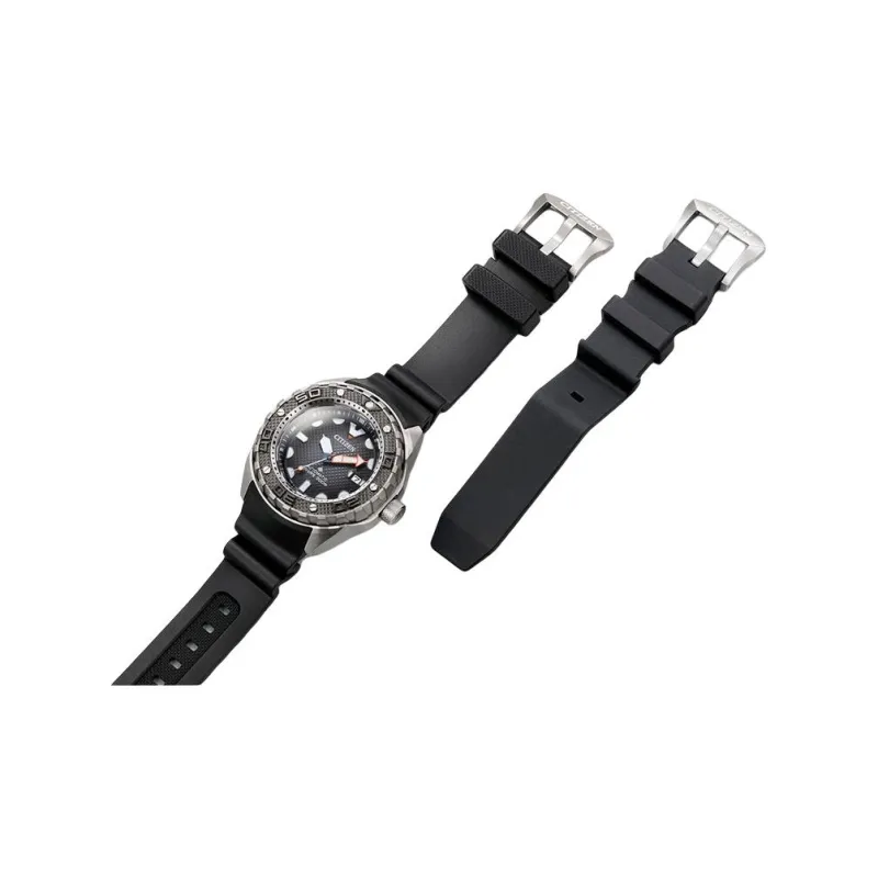 CITIZEN PROMASTER Series Automatic Mechanical Movement Rubber Strap Watch Men's Watches Black Dial-3