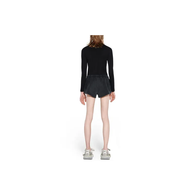 Balenciaga Running Shorts 'Washed Black'-3