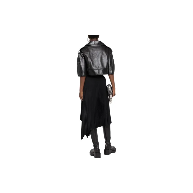 Alexander McQueen Leather Jackets Women's Black-3