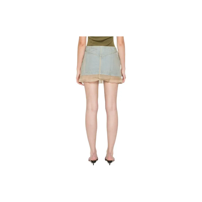 Christopher Esber Layered Denim Miniskirt-2