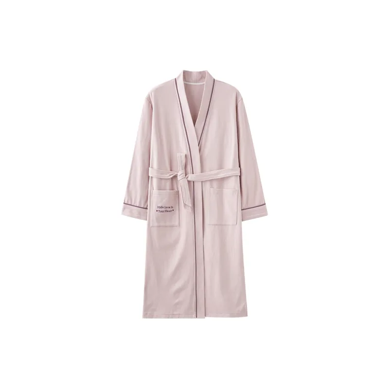MIIOW Pajama Robe Women's Light Pink-0