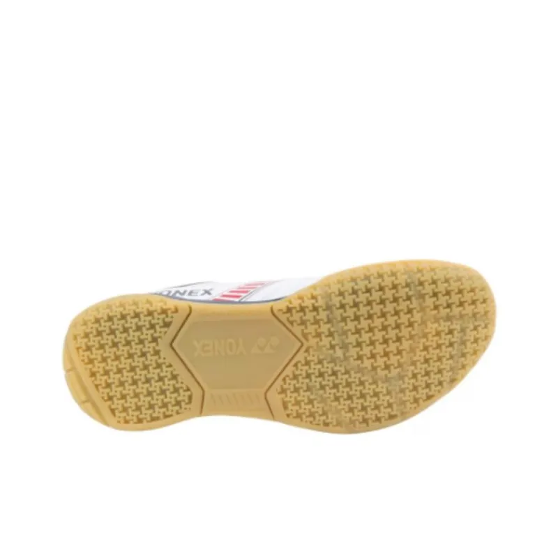 YONEX Power Cushion Shock Absorbers With Slip Resistant Features Low Top Badminton Shoes Unisex White Red-4