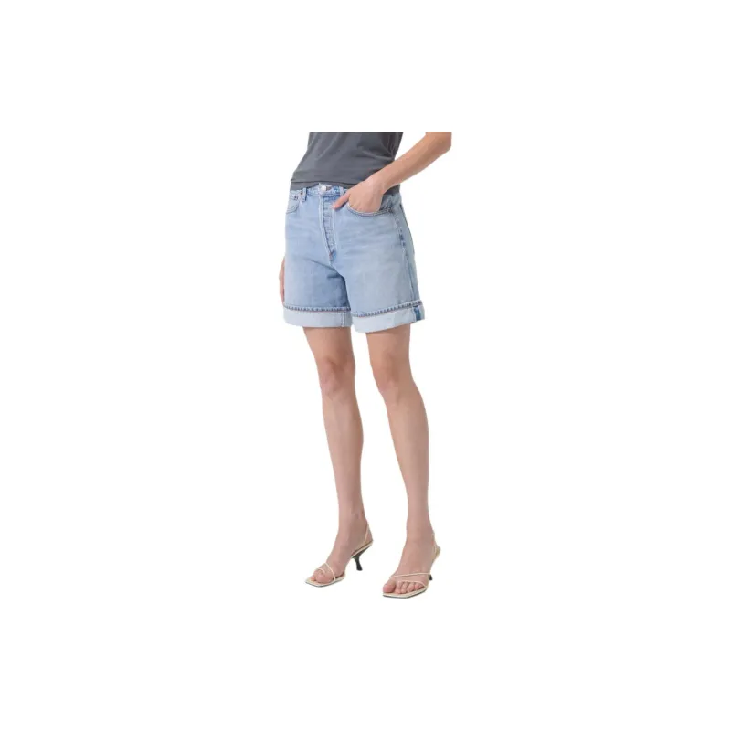 AGOLDE Dame High waisted Denim Shorts-4