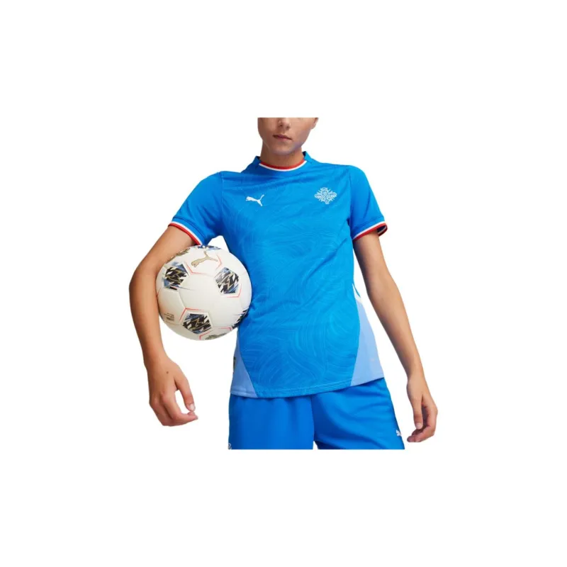 PUMA Iceland 2024 Women's Home Football Jersey Soccer Jerseys Women's Racing Blue-2