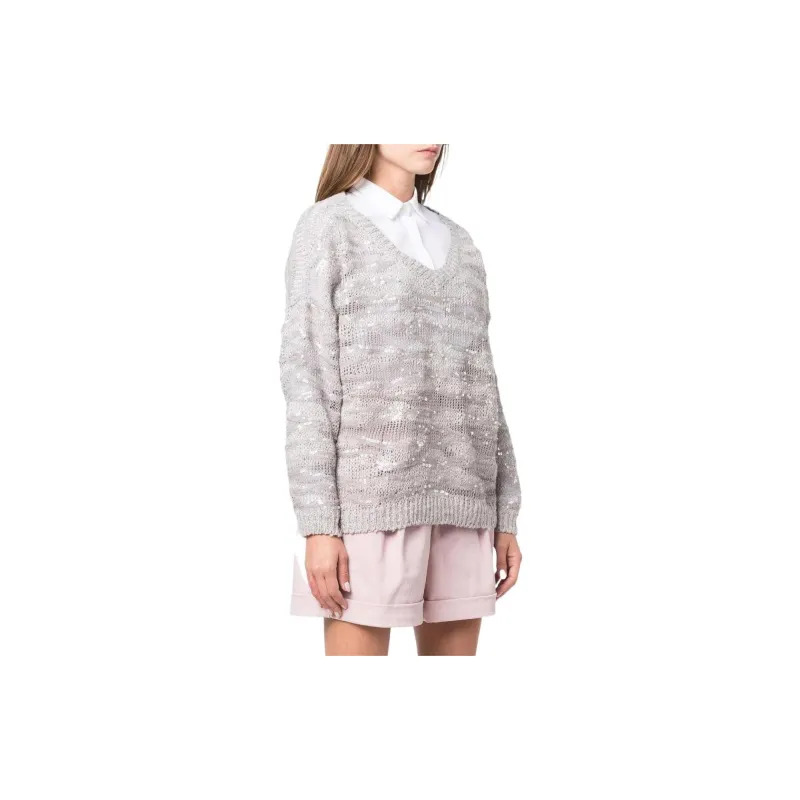 Brunello Cucinelli SS22 Sweater Women's Gray-3