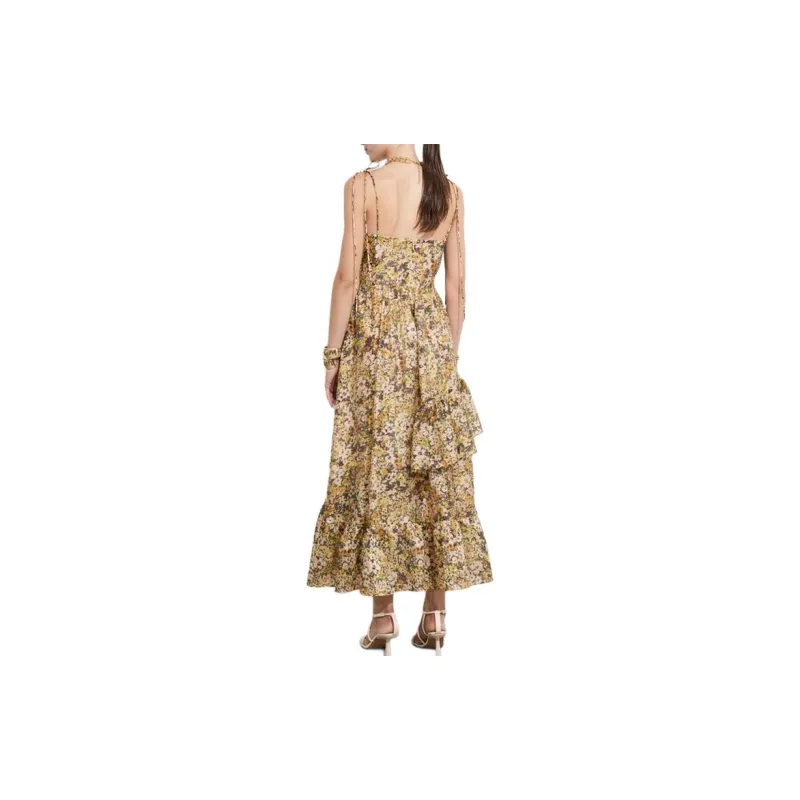 Other Stories Slip Dresses Women's Yellow Print-1