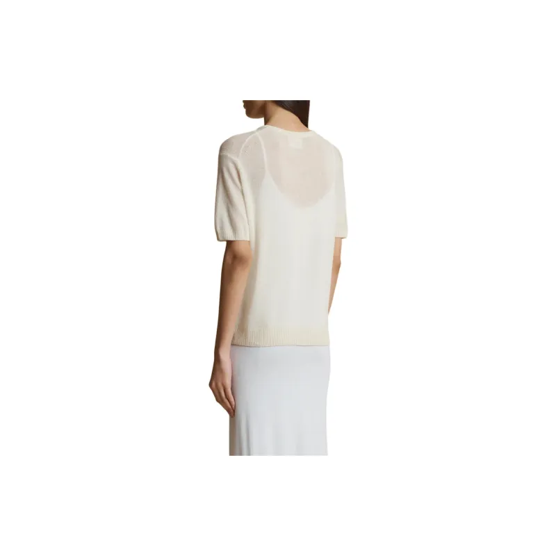 KHAITE PF24 THE PIERRE SWEATER Cashmere Sweater Women's Cream/Cream-2