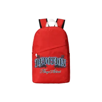 HINY Polyester Student Backpack Regular Unisex Red