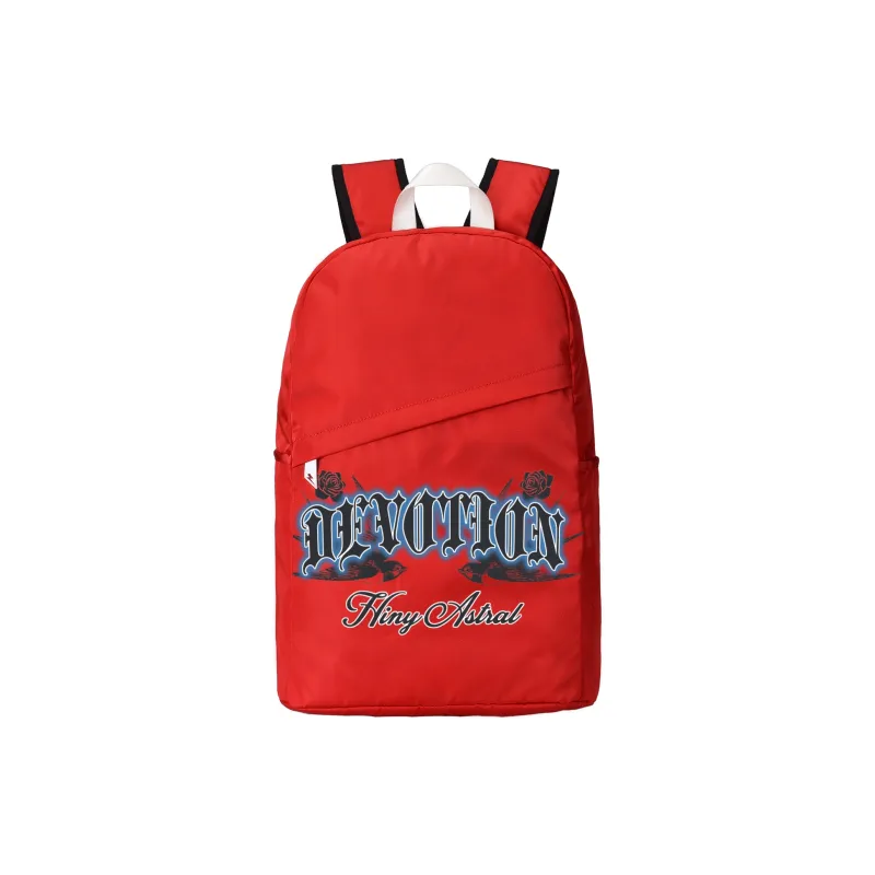 HINY Polyester Student Backpack Regular Unisex Red-0