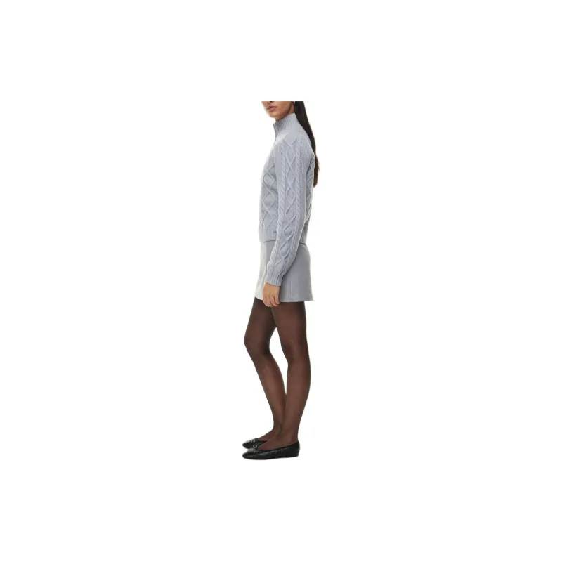 ARITZIA Sunday Best Boreal 1/4 Zip Sweater Sweater Women's Foil Grey-3