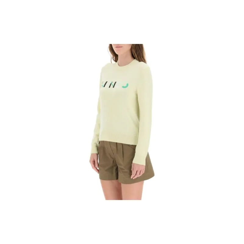 KENZO Cashmere Sweaters Women's Yellow-3