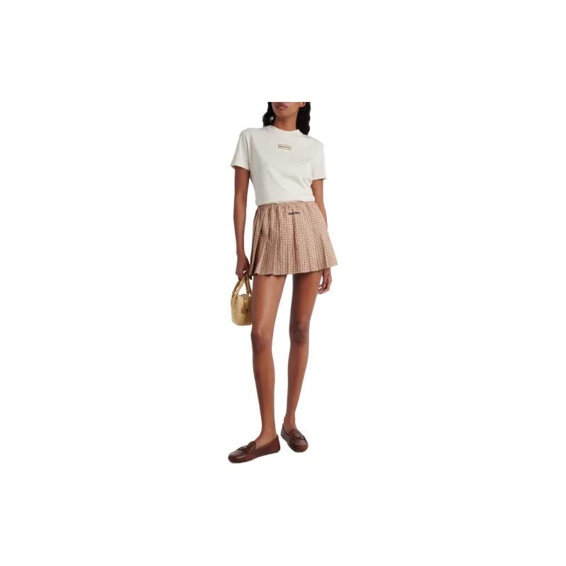 MIU MIU T Shirts Women's Beige-1