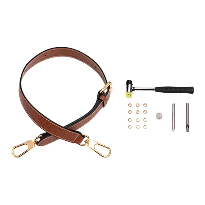 FANJI One Shoulder Strap Conversion Bib & Brace Hardware Accessories Unisex Brown-3