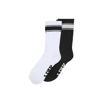 Victoria's Secret PINK 2-Pack Crew Socks / White/Black Mid-Calf Socks Women's 2 Pack Black White