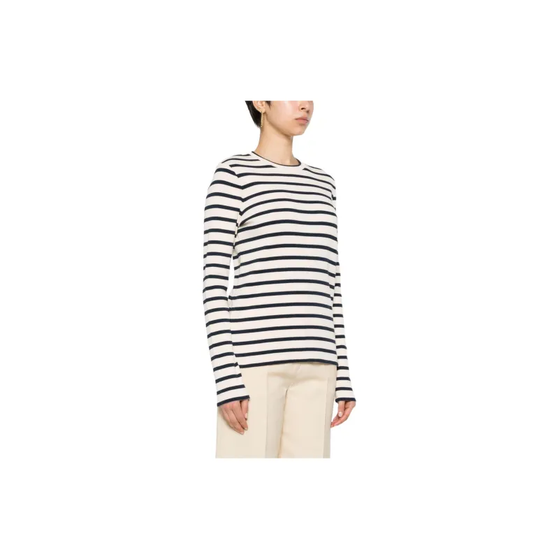 JIL SANDER Stripe print Cotton T shirt-3
