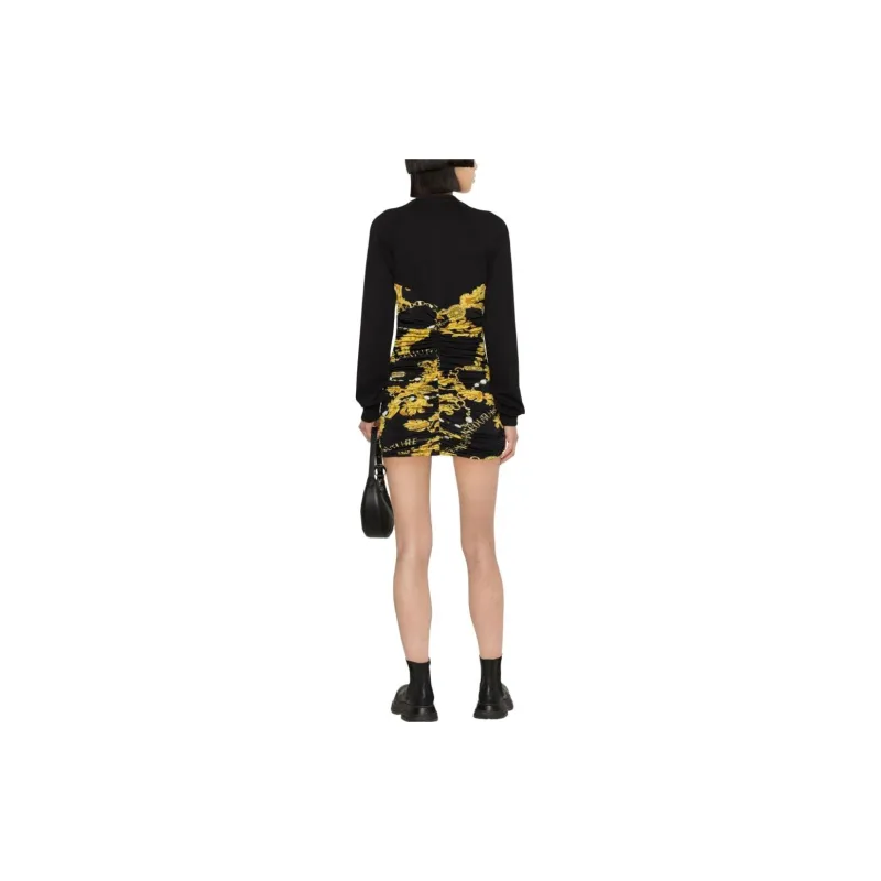 VERSACE JEANS COUTURE Cut Out Ruched Mini Dress-2