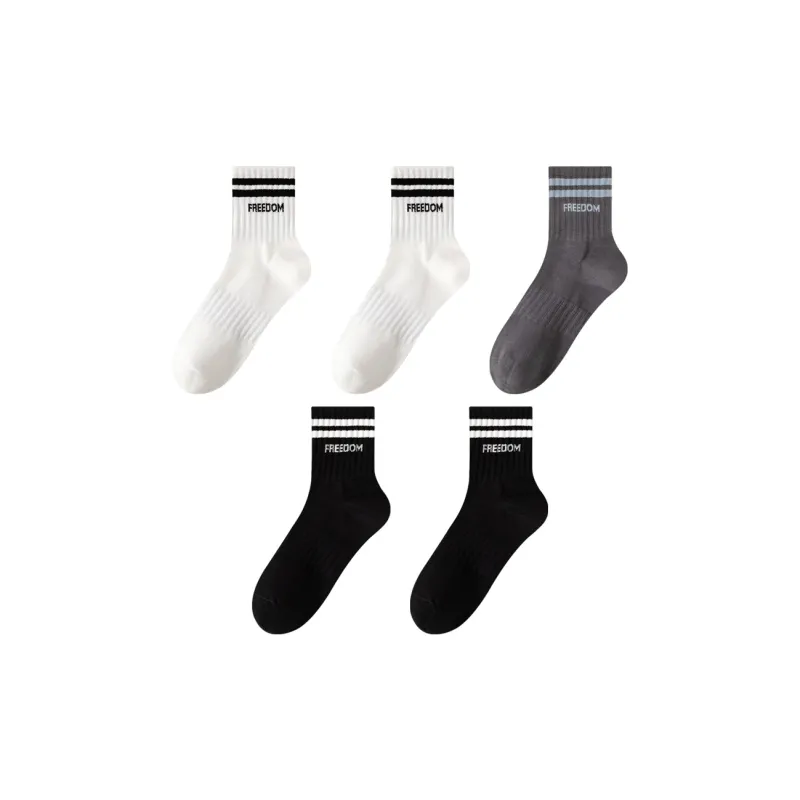 MIIOW Trend Party Series Mid Calf Socks Unisex 5 Pack-2