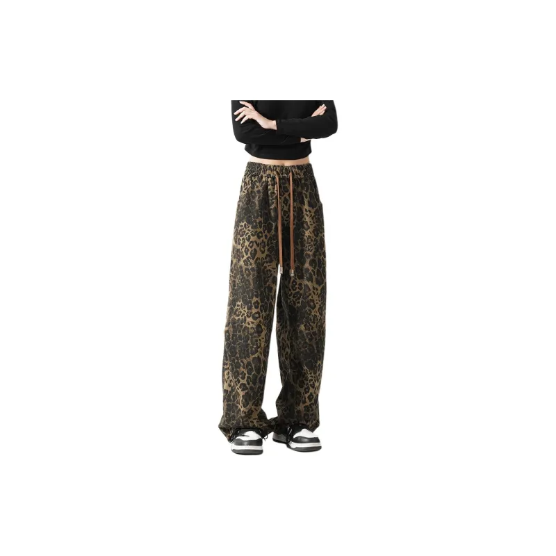 Concubine Zhu Jeans Women's Leopard Print-1