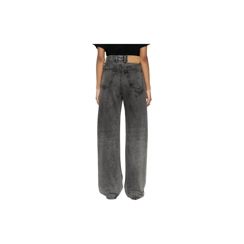 MM6 Maison Margiela Distressed Wide Leg Jeans-2
