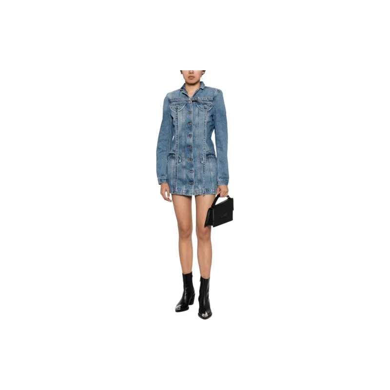 OFF WHITE Long sleeve Denim Minidress-1