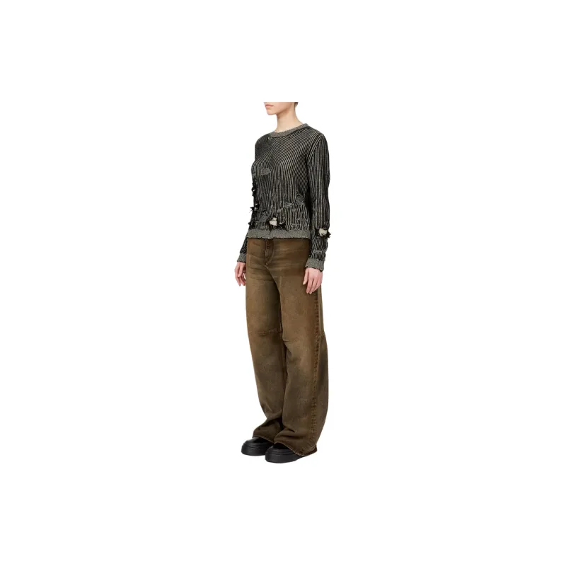 MM6 Maison Margiela Crewneck Distressed Effect Knitted Jumper-4