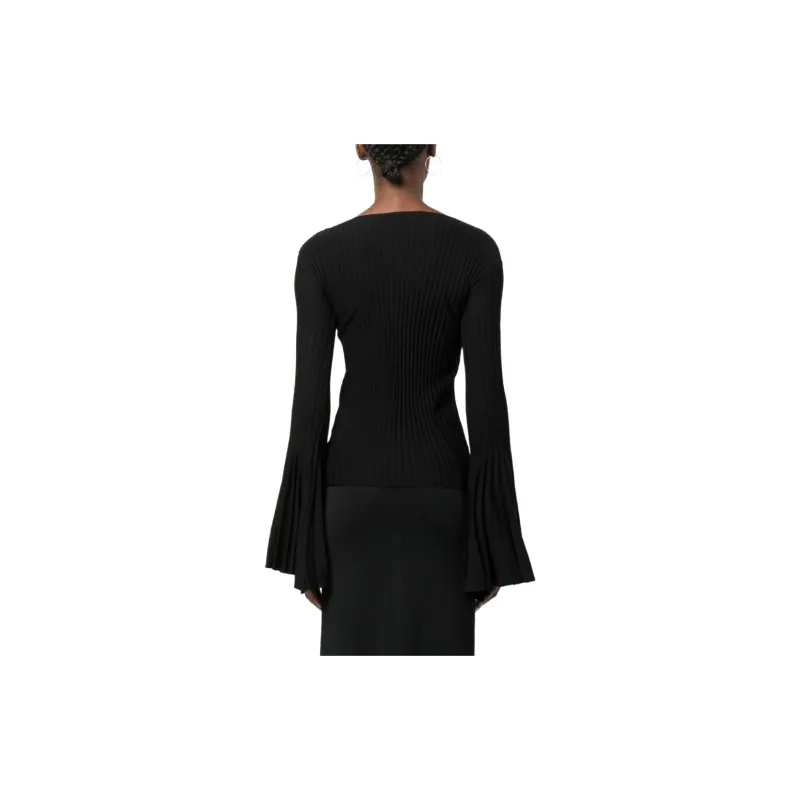 Blumarine Pleated Flared Sleeve Top-3