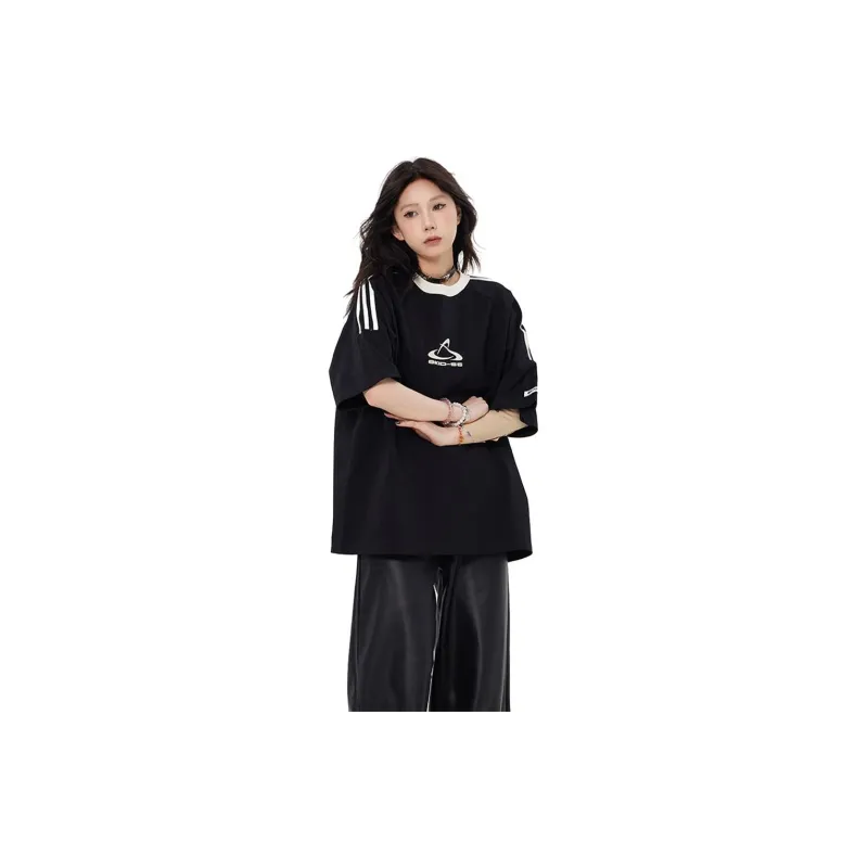 Vine Color Drop Shoulder Sleeve T Shirt Unisex-2