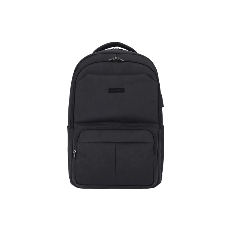WEPLUS Fabric Laptop Bag Regular Unisex Black Gray-0