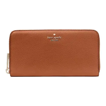 Kate Spade Litchi Grain Leather Wallet Large Size Women's Gingerbread