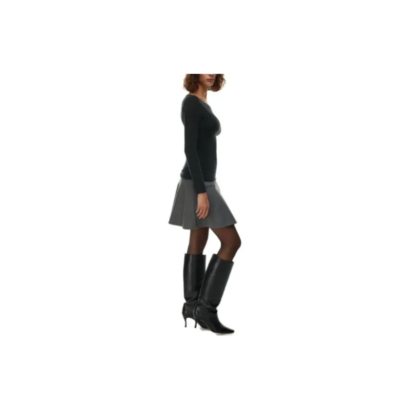 ARITZIA Wilfred Clove Skirt Casual Short Skirts Women's Heather Dark Grey/Heather Dark Gray-3