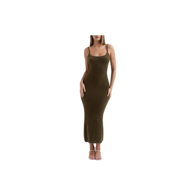 HOUSE OF CB Slip Dress Women's KHAKI/Khaki-2
