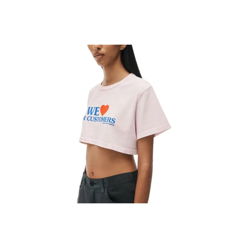 Alexander Wang We Love Our Customers print Cotton T shirt-4