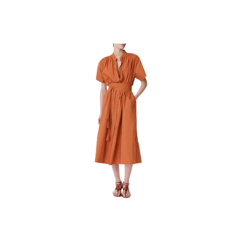 Vanessa Bruno Short Sleeved Dresses Women's Orange-1