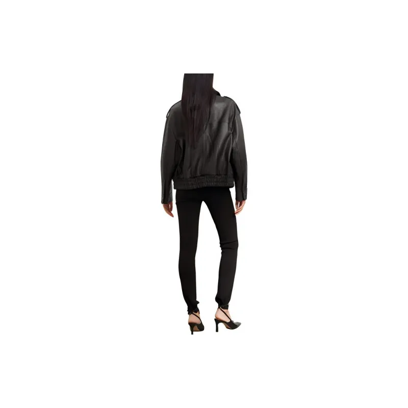 Other Stories Leather Jacket Women's Black-1