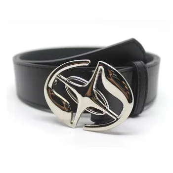 NOME PU Alloy Leather Belts Unisex Width: 3.8cm