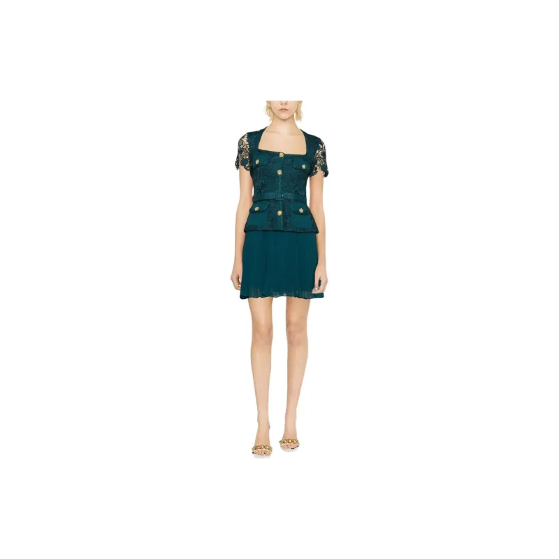 Self-portrait Lace Bodice Mini Dress-2
