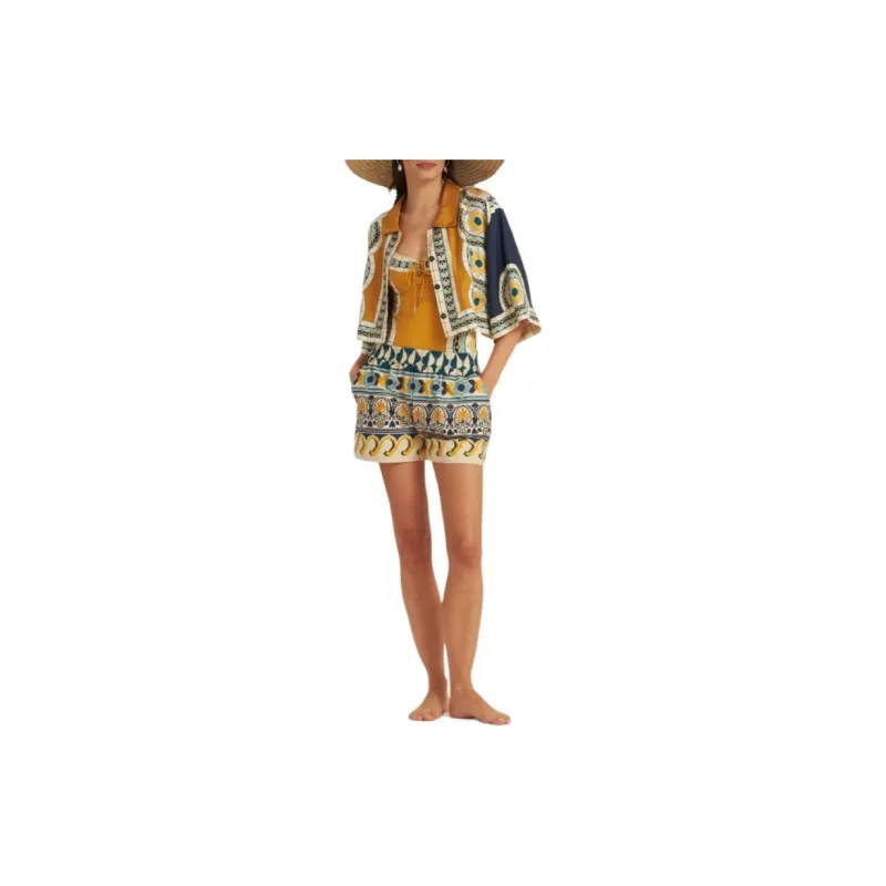 La DOUBLEJ. Abstract pattern Cotton Shorts-1