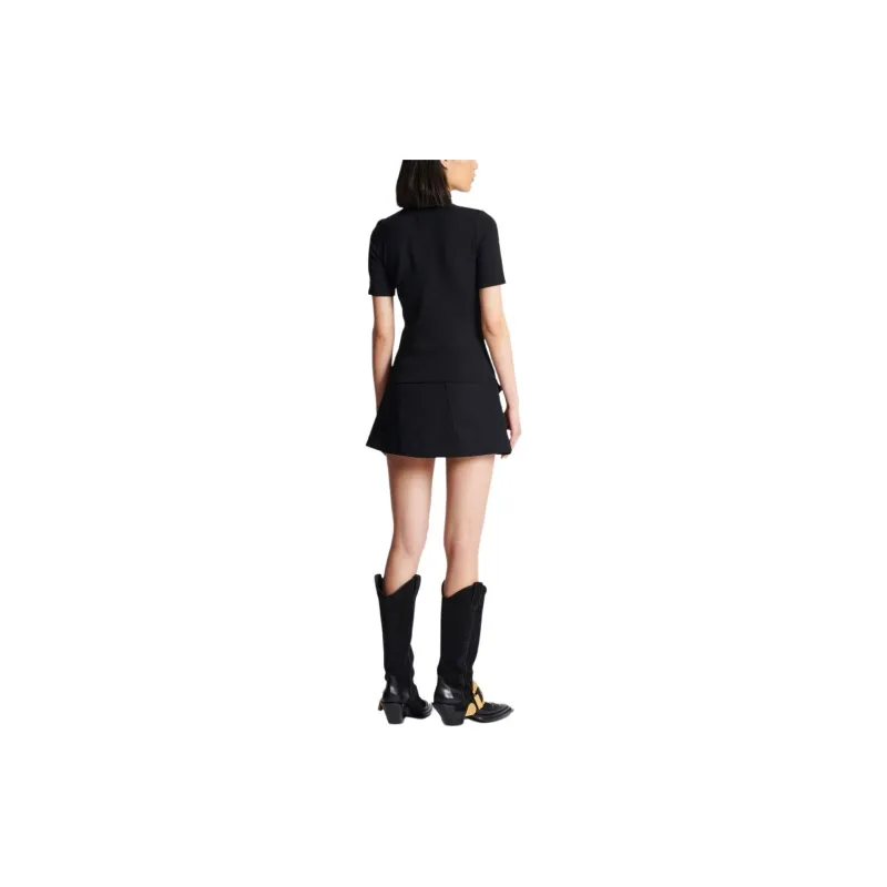 BALMAIN 6 Button Knit T Shirt-5