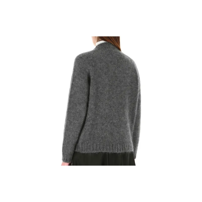 PRADA SS21 Loose Fit Sweater Women's Dark Gray-3