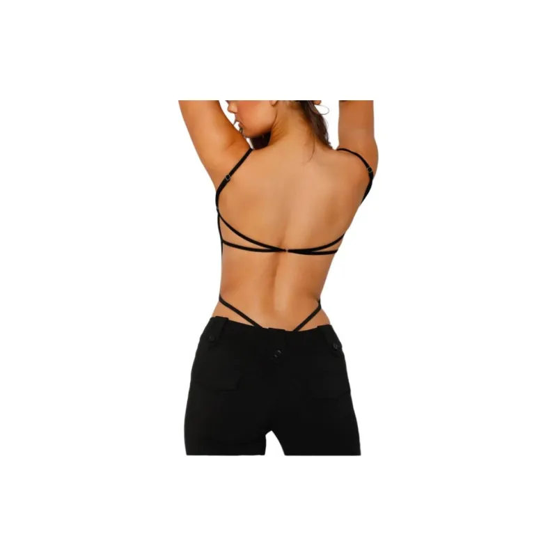 Tiger Mist Bodysuits Women's Black-3