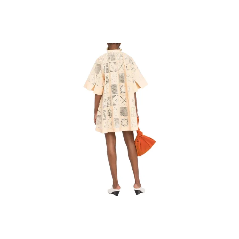 NANUSHKA Short Sleeved Dresses Women's Eggshell White-2