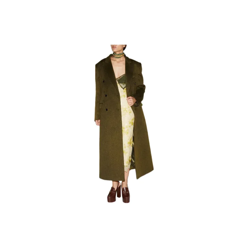 GUCCI Coats Women's Olive Green-1