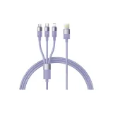 Purple 1.5m[Apple+Android+Type-C]7.5W Fast Charging Cable