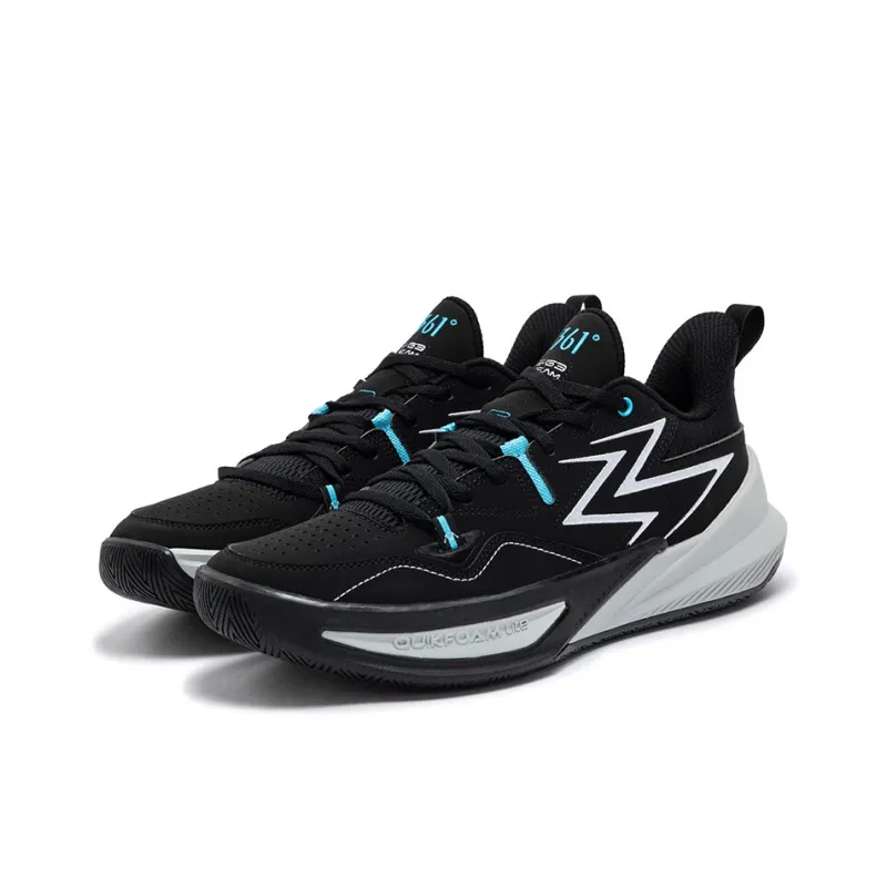 361° Big3 Team Non slip Support Low Top Basketball Shoes Men's Black Gray-2