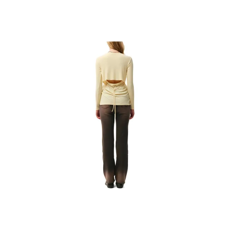 Kirsh FW23 T Shirt Women's Light Yellow-4