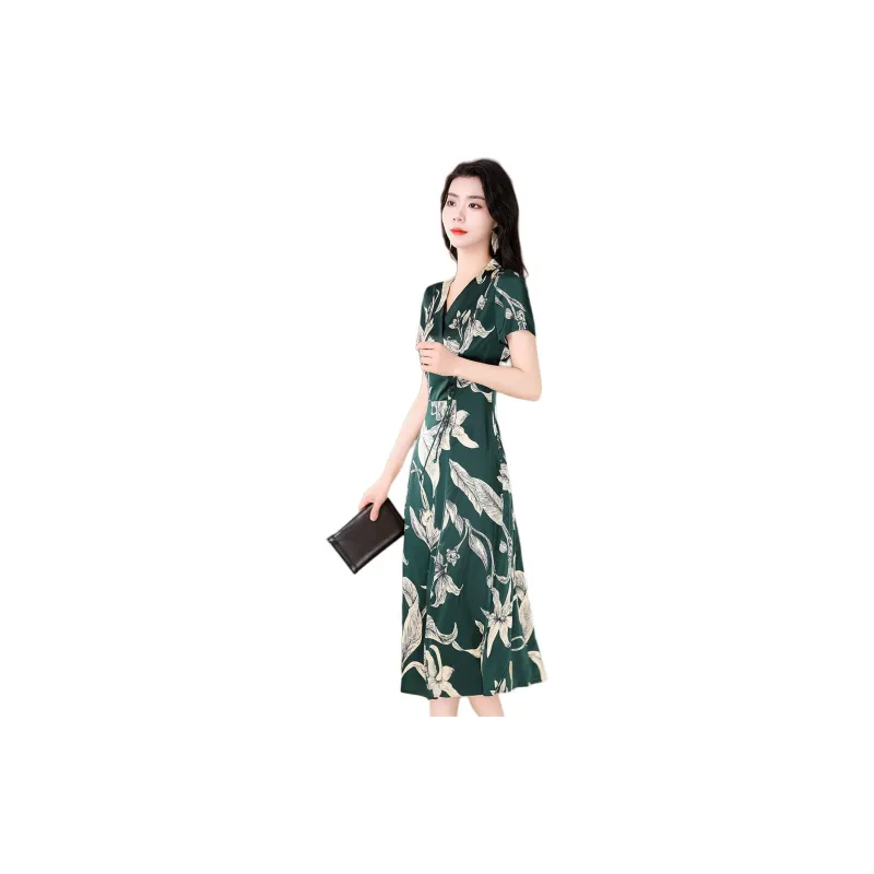 Mylan Short Sleeved Dress Women's Green-2