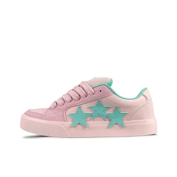 LuzaoT SUPER DRAG Puffy Shoes Anti Slip And Wear Resistant Lightweight Low Top Skateboard Shoes Women's Pink Green