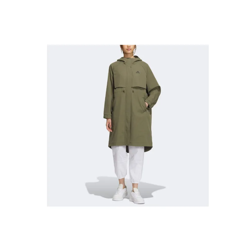 Adidas Sport Performance Trench Coat Women's Green-3