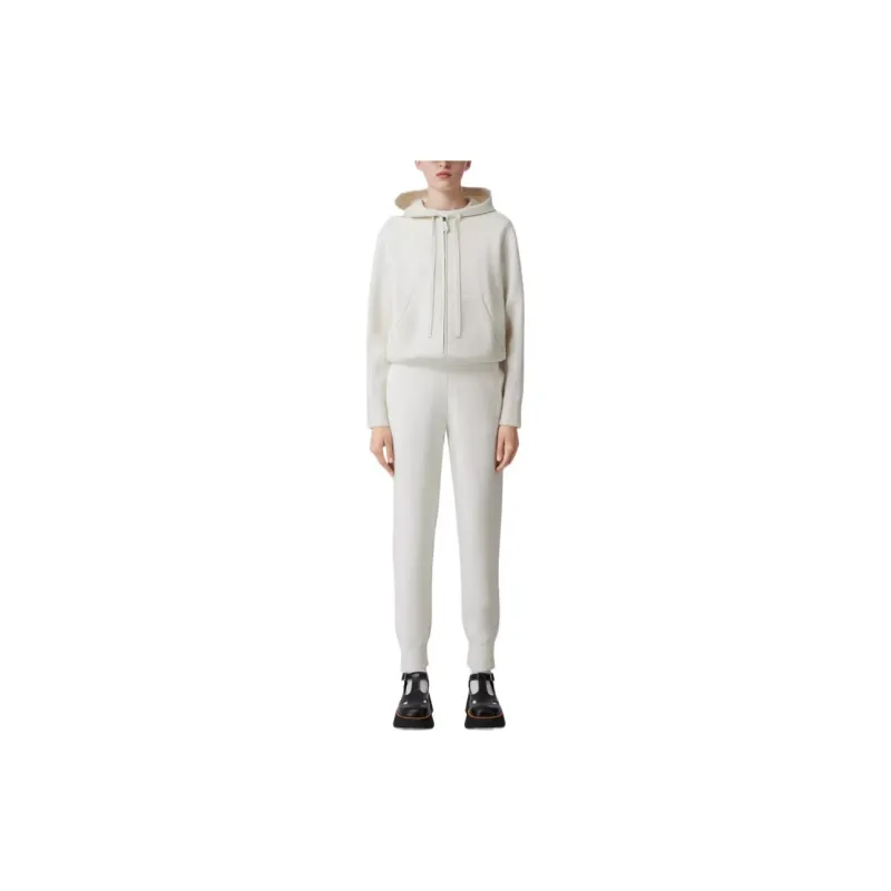 Burberry FW22 Knitted Sweatpants Women's White-1